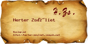 Herter Zsüliet névjegykártya